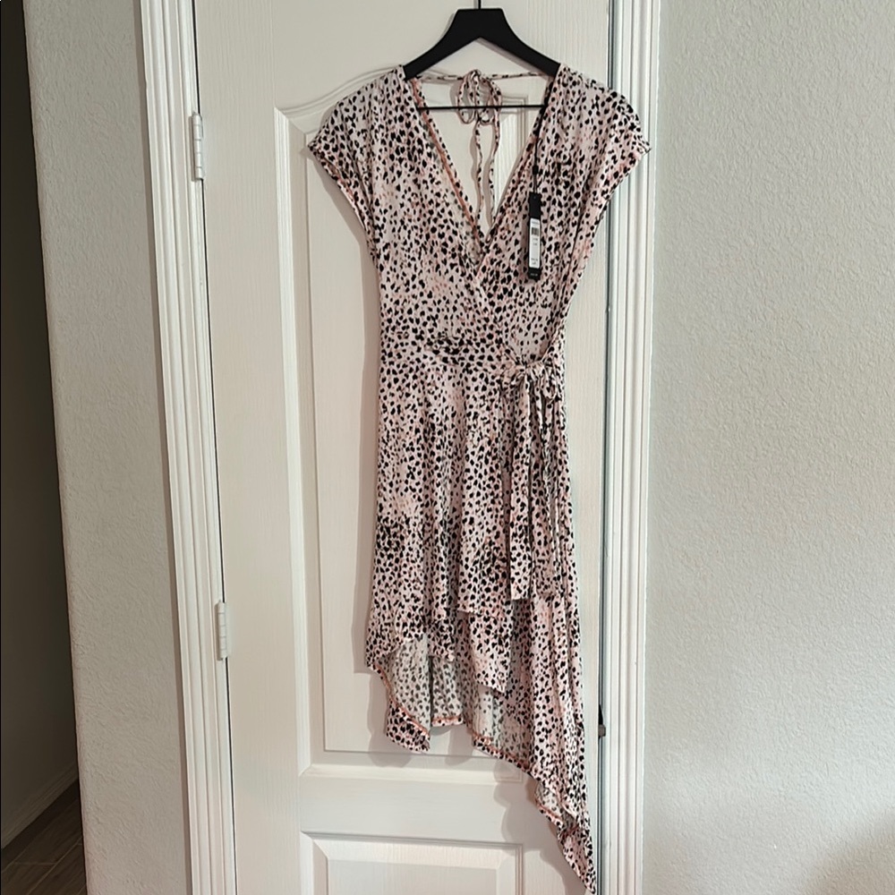 Leopard Print Wrap Dress